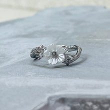 Load image into Gallery viewer, Daisy Sparkling Gemstone Adjustable Ring, Delicate Charm
