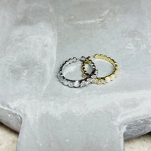 Load image into Gallery viewer, Round White Opal Stone Adjustable Ring, Modern, Gift for Her
