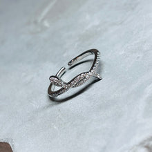Load image into Gallery viewer, Snake Ring with Sparkling Stones, Elegant and Unique Design
