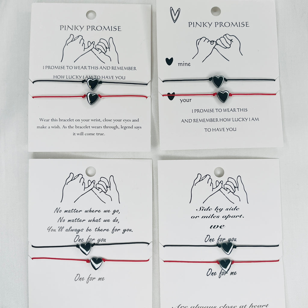 Pink Promise Friendship Card Bracelet: Everlasting Bond