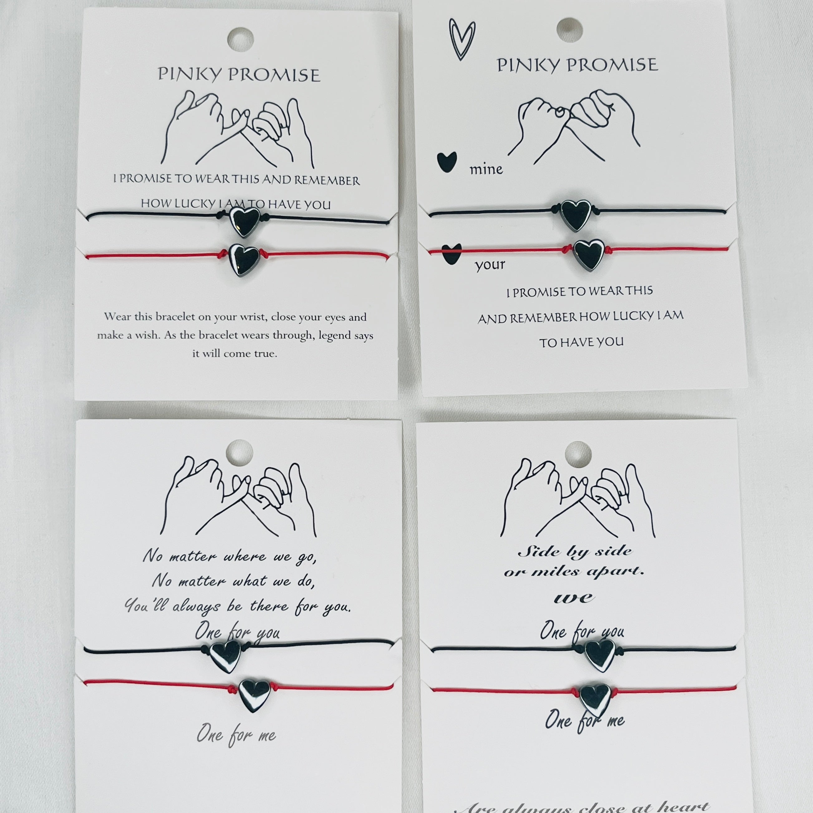 Pink Promise Friendship Card Bracelet: Everlasting Bond