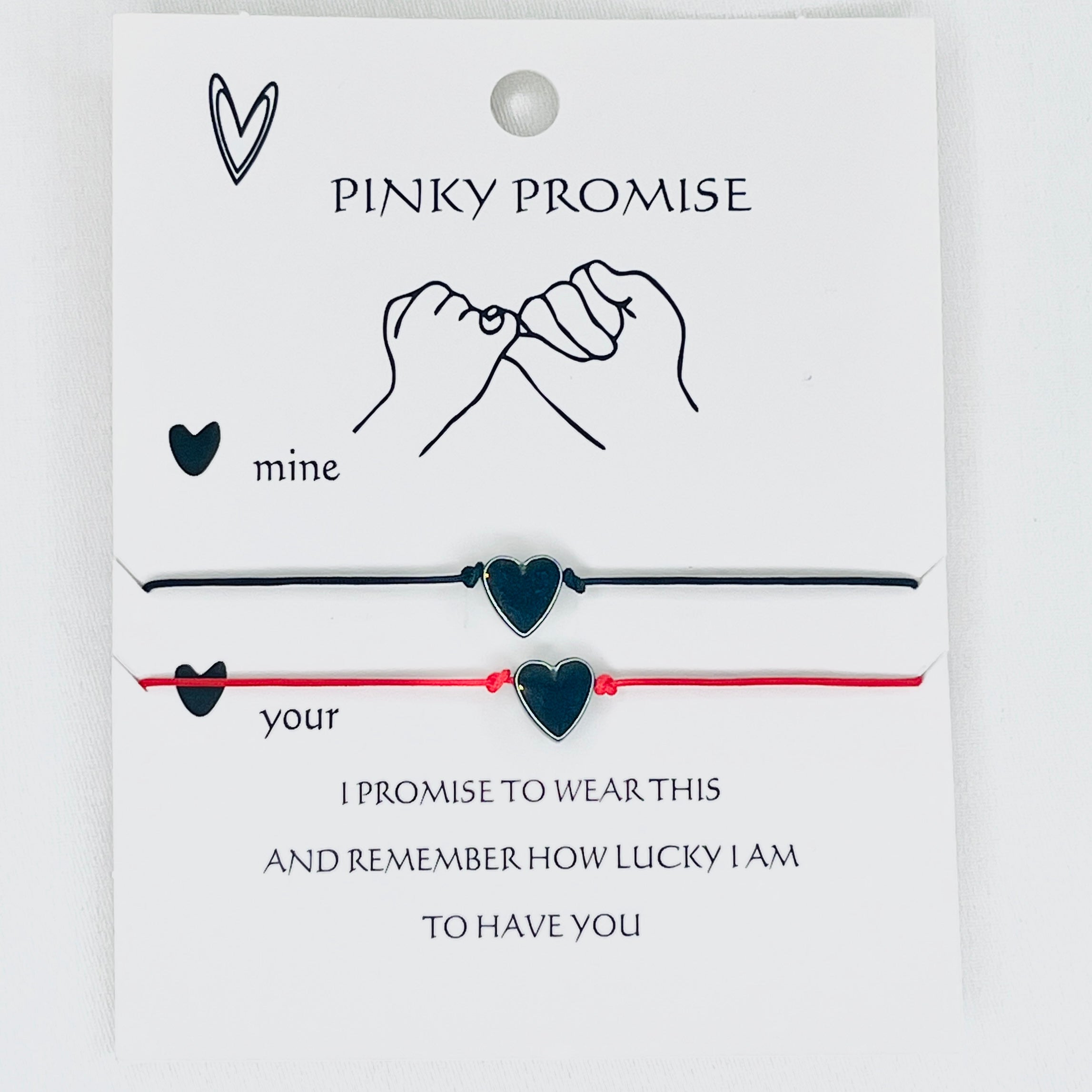 Pink Promise Friendship Card Bracelet: Everlasting Bond