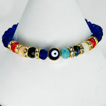 Load image into Gallery viewer, Crystal Evil Eye Stretchy Bracelet: Stylish and Protective
