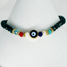 Load image into Gallery viewer, Crystal Evil Eye Stretchy Bracelet: Stylish and Protective
