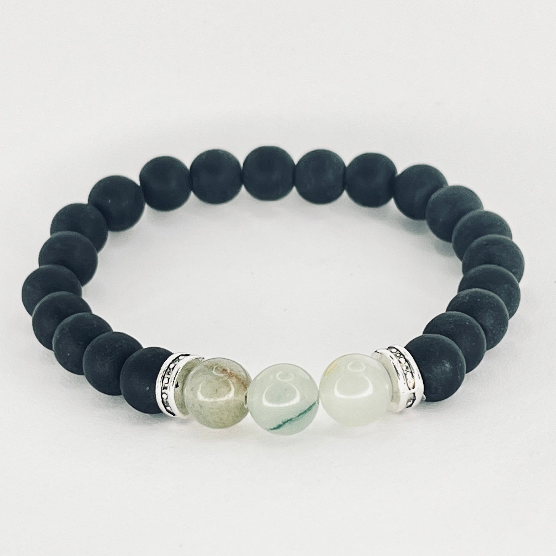 Green Natural Stone Stretch Bracelet: Vibrant Elegant, Gift