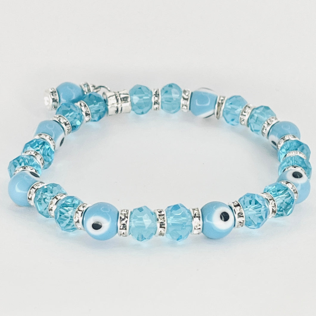 Blue Protective and Stylish Evil Eye Stretch Bracelet