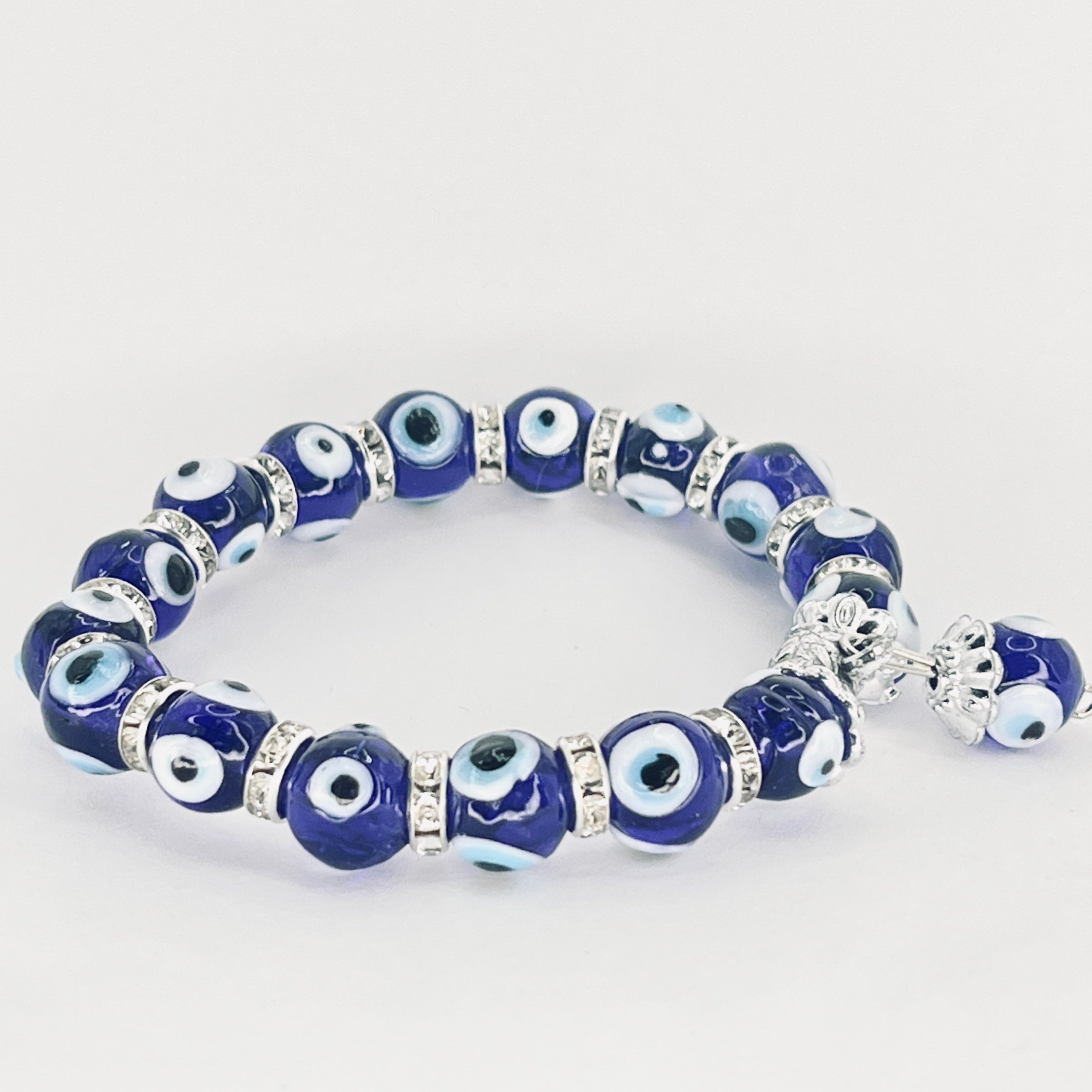Glass Evil Eye Stretch Bracelet: Classic Protection, Gift