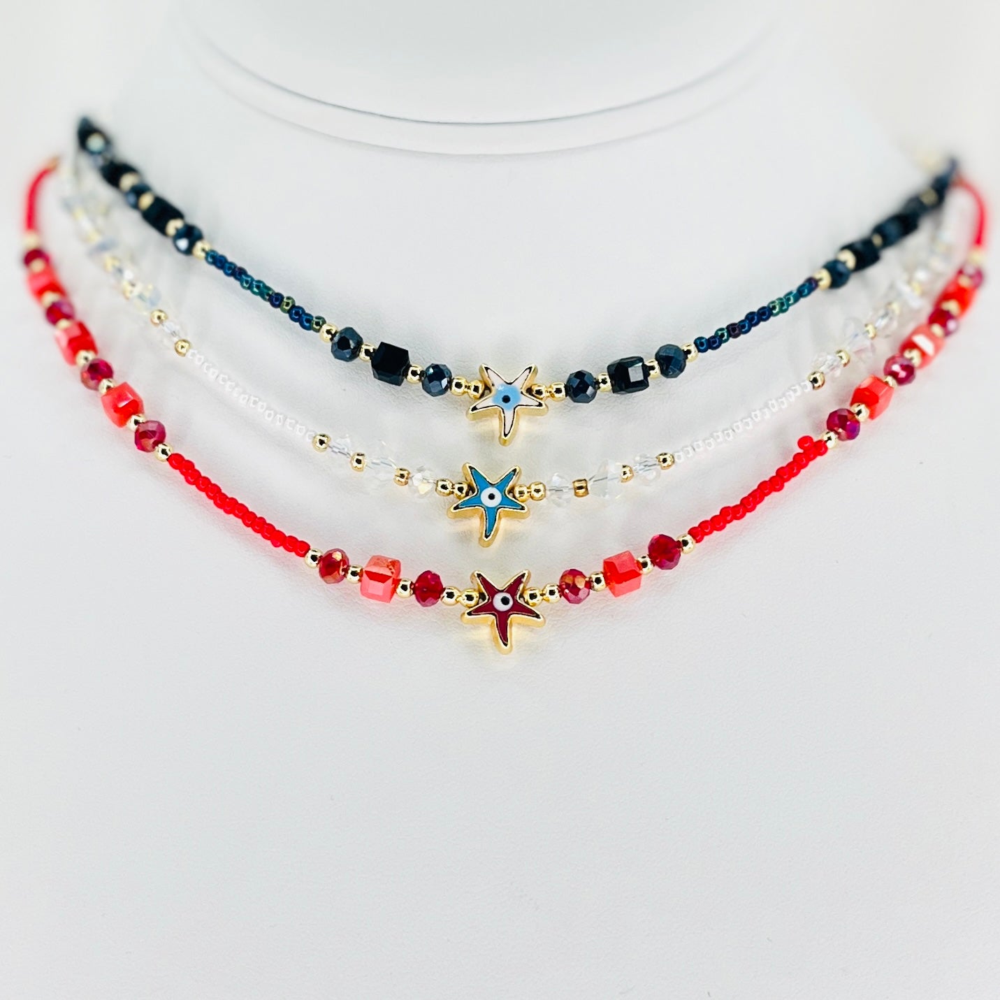 Star Beaded Evil Eye Pendant Necklace: Modern Protection