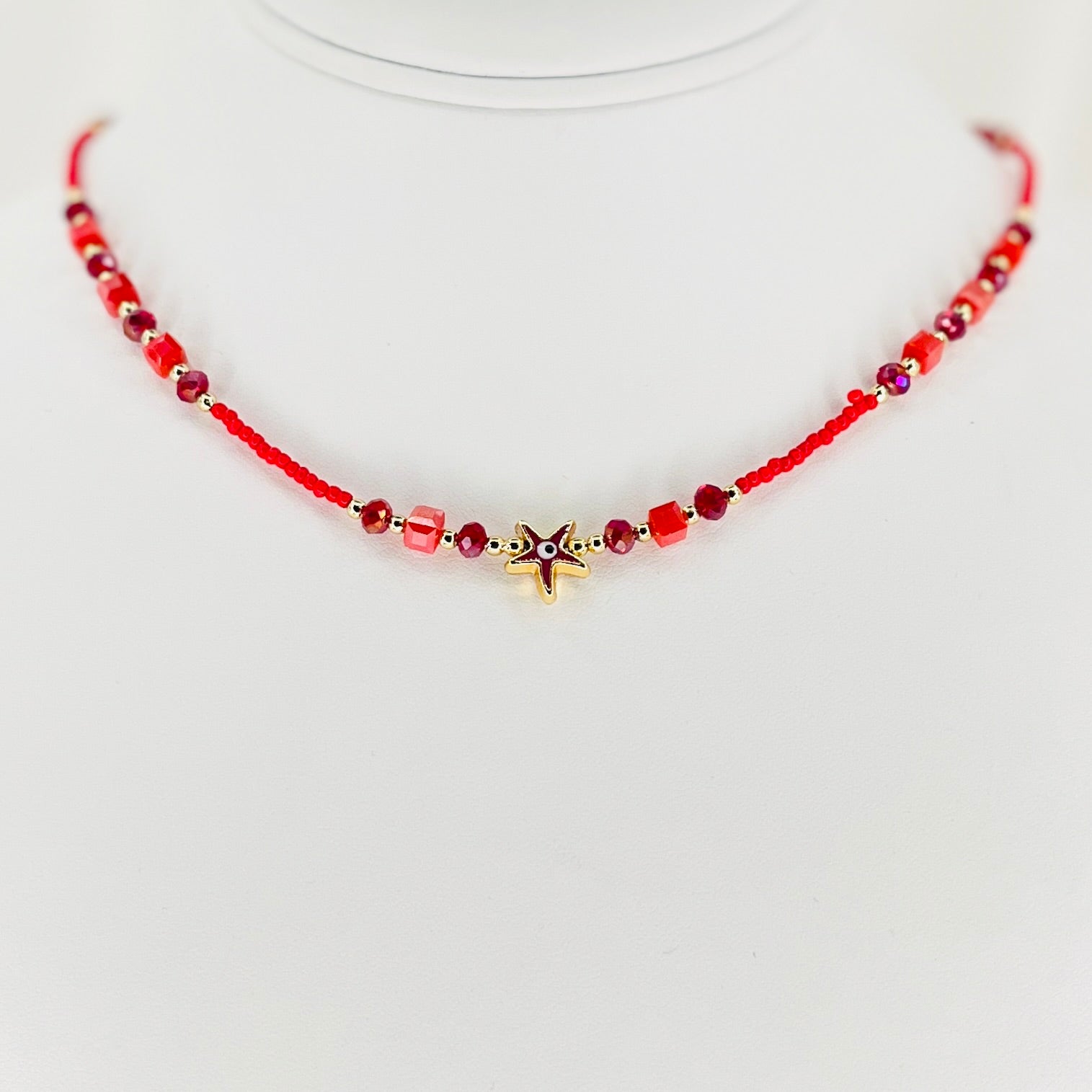 Star Beaded Evil Eye Pendant Necklace: Modern Protection