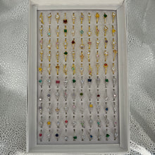 Load image into Gallery viewer, Dainty Stone 100 Piece Rings | Mixed Gold &amp; Silver Tones
