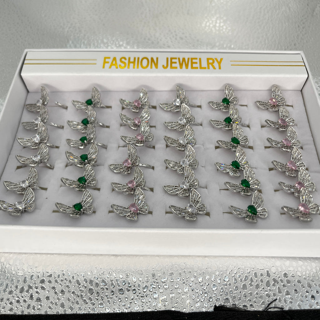 Butterfly 36 Piece Rings | Gold & Silver Stainless Steel