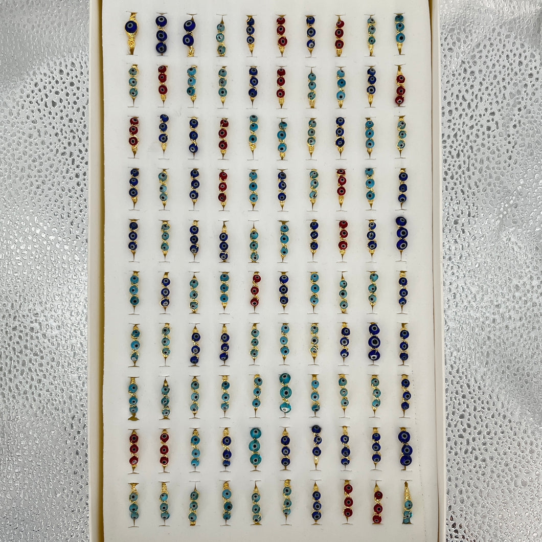 Evil Eye 100pc Rings | Colorful Protection Jewelry Set