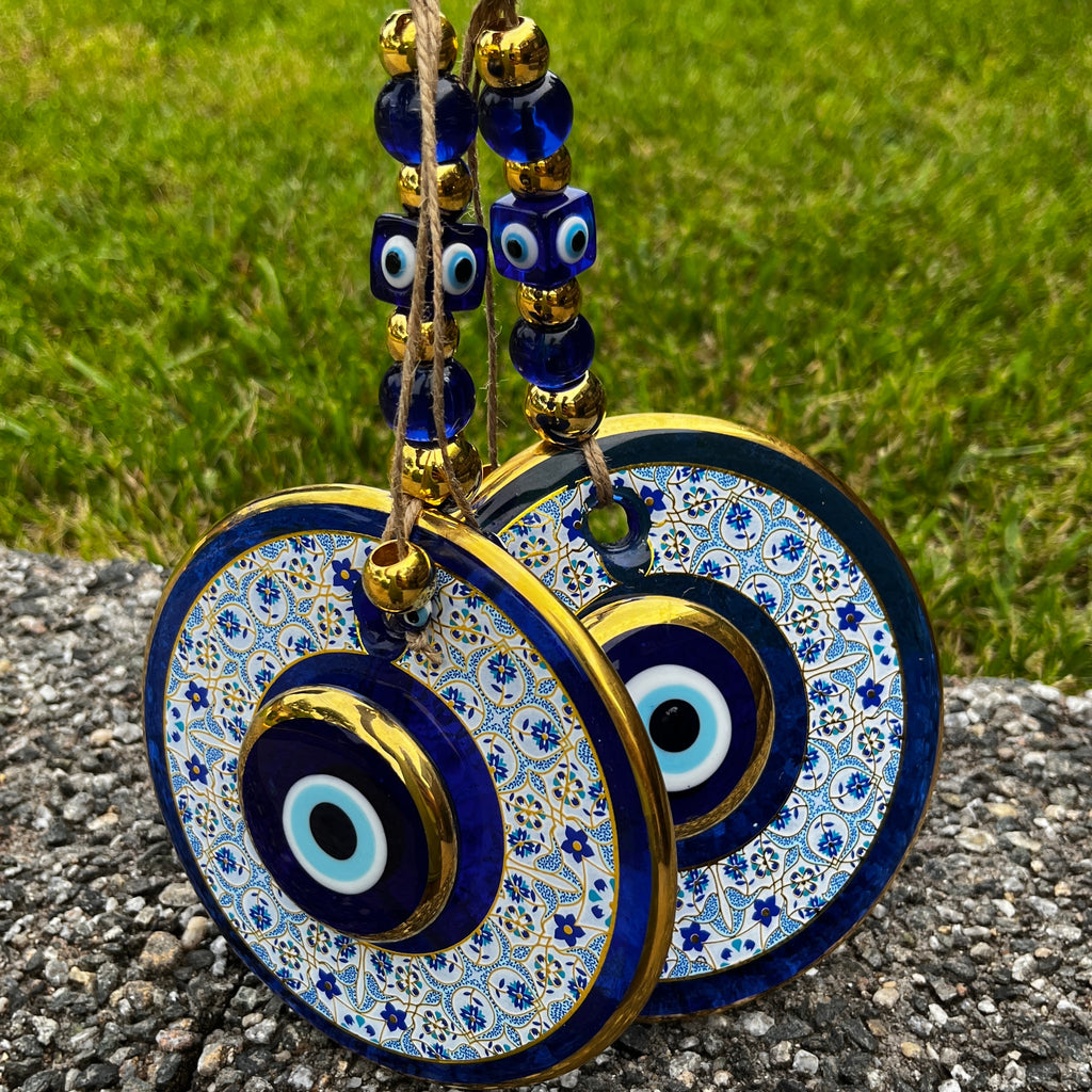 Blue Large Evil Eye Wall Hanging, Home Protection Gift
