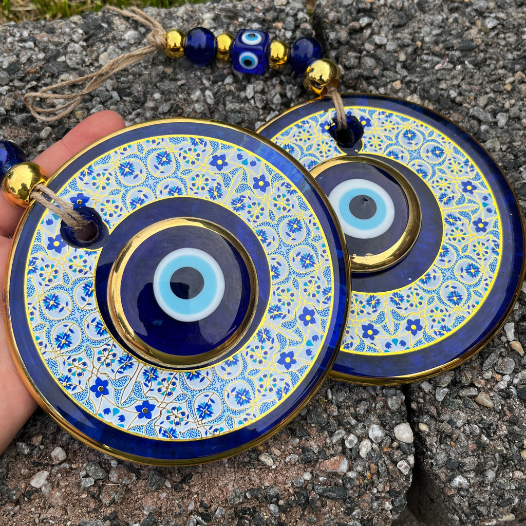 Blue Large Evil Eye Wall Hanging, Home Protection Gift
