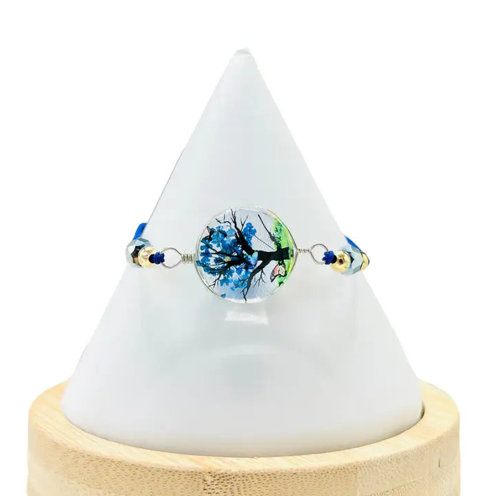 Card Bracelet | Tree of Life Flower Bracelet | Adjustable