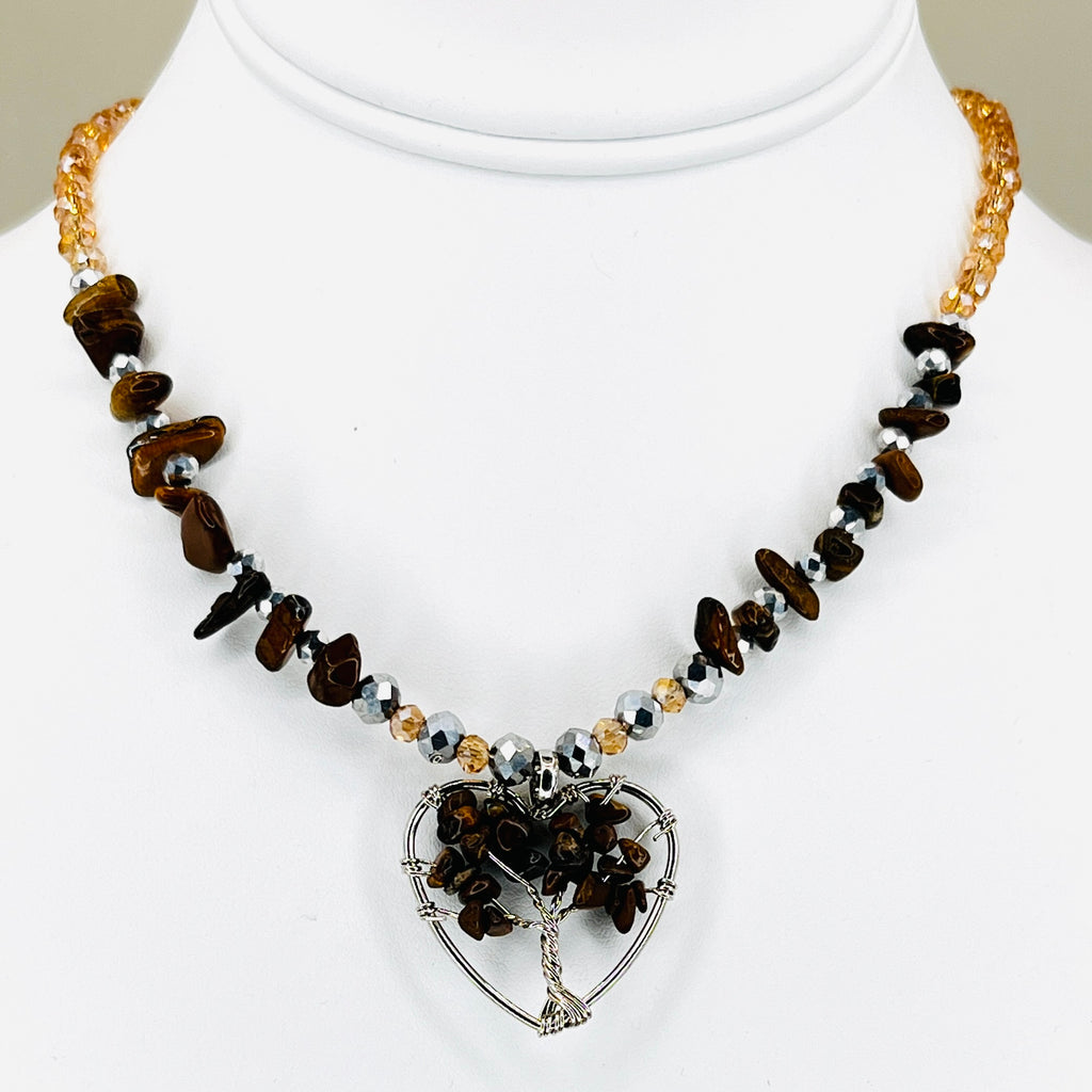 Tiger Eye Natural Stone Necklace – Strength and Confidence