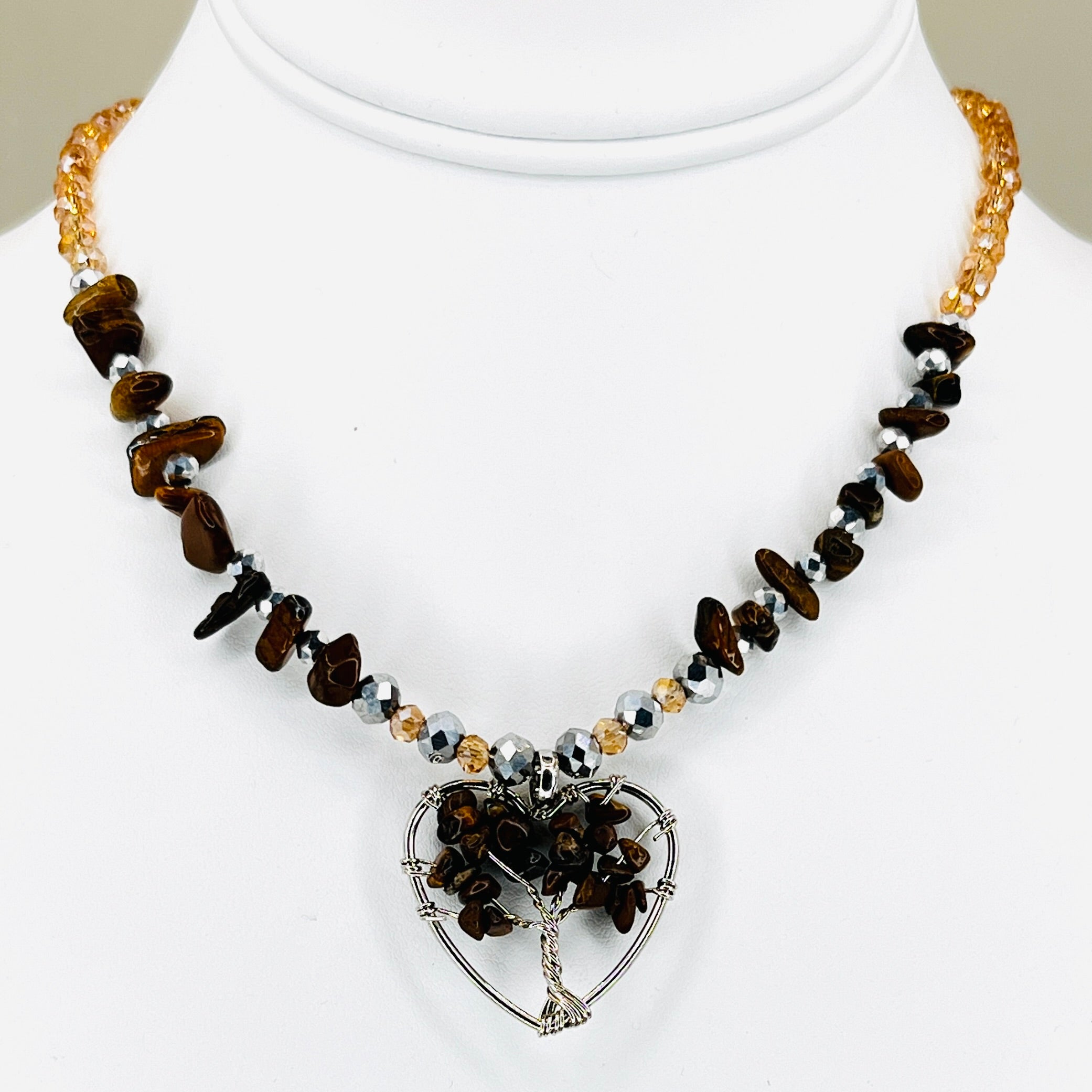 Tiger Eye Natural Stone Necklace – Strength and Confidence