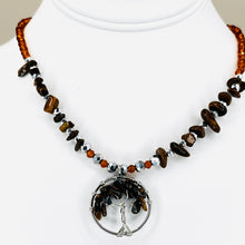 Load image into Gallery viewer, Tiger Eye Natural Stone Necklace Brown Crystal - Confidence 
