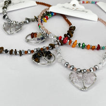 Load image into Gallery viewer, 7 Chakra Gemstone Necklace – Balance and Healing
