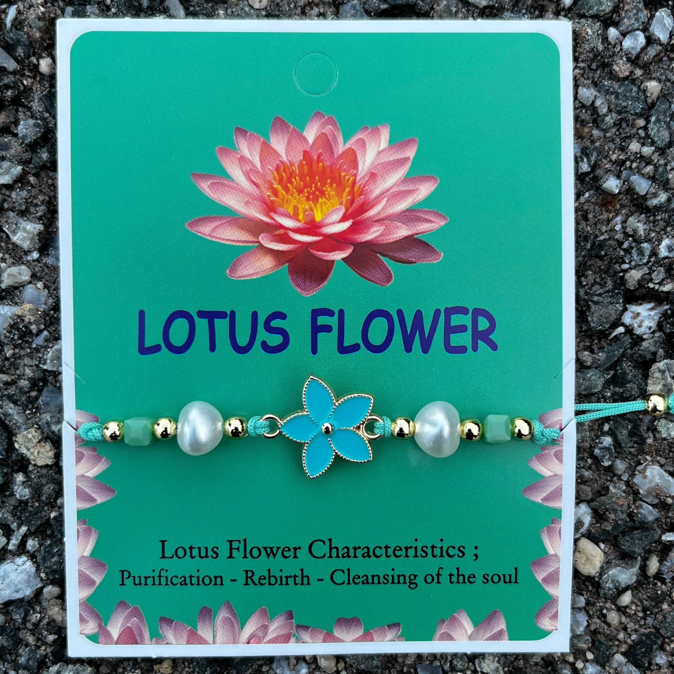 Card Bracelet | Lotus Flower Meaning Bracelet | Best Gift 