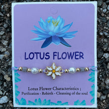 Load image into Gallery viewer, Card Bracelet | Lotus Flower Meaning Bracelet | Best Gift 
