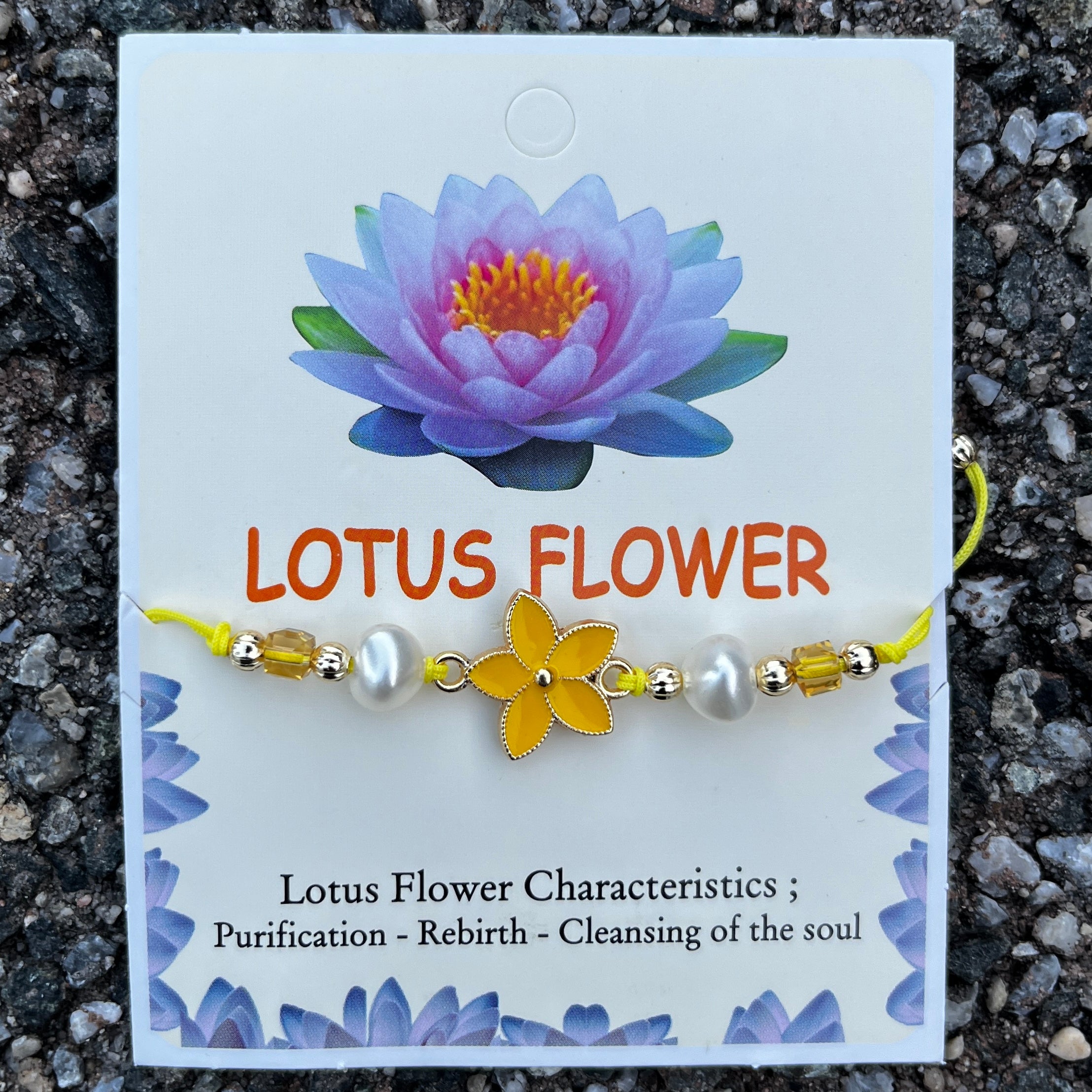Card Bracelet | Lotus Flower Meaning Bracelet | Best Gift 