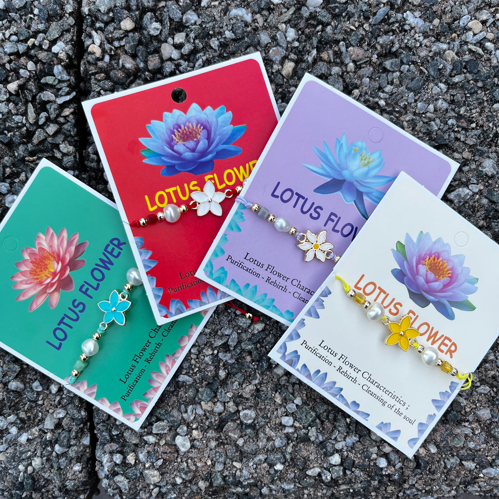 Card Bracelet | Lotus Flower Meaning Bracelet | Best Gift 