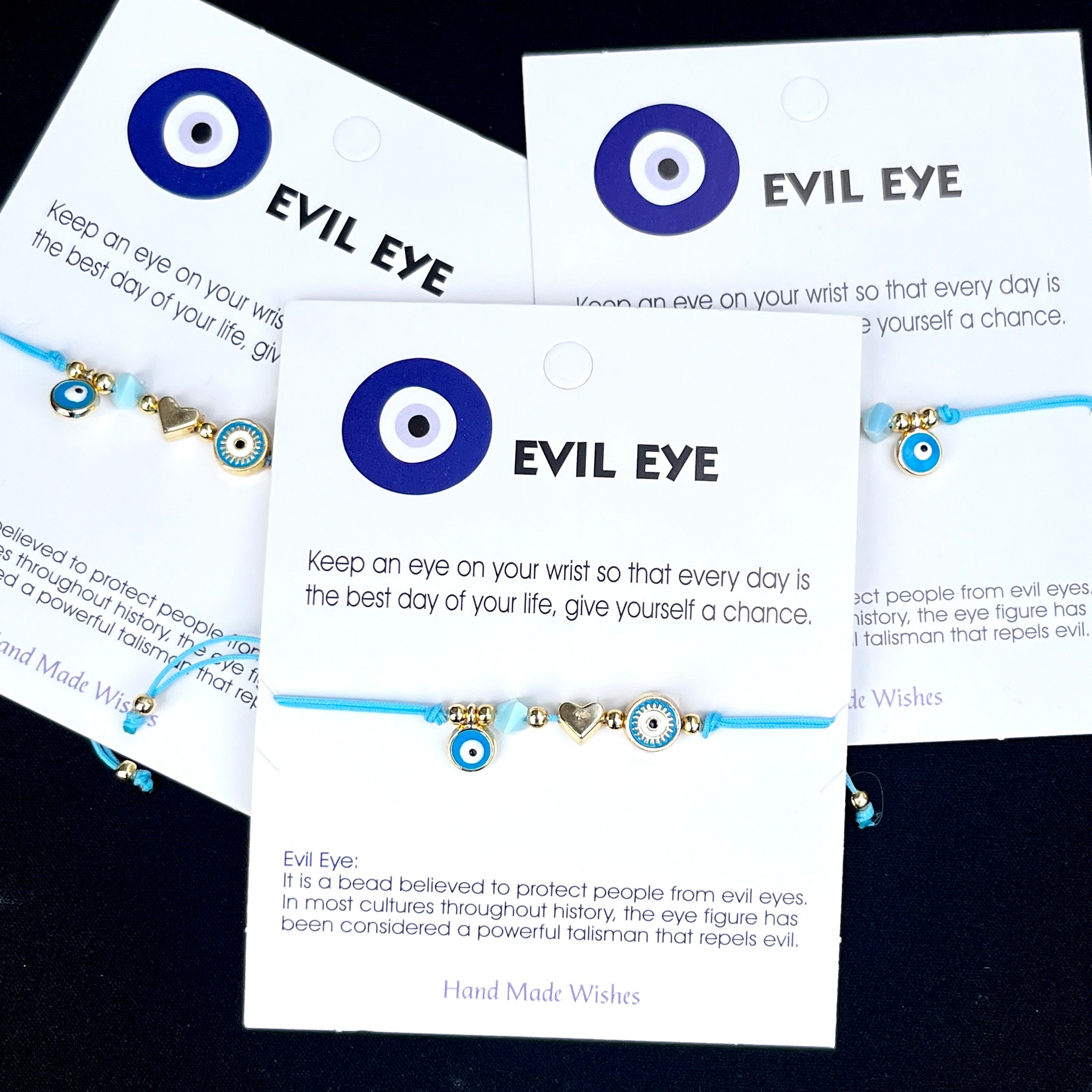 Card Bracelet | Evil Eye Bracelet Set | Gift for Her