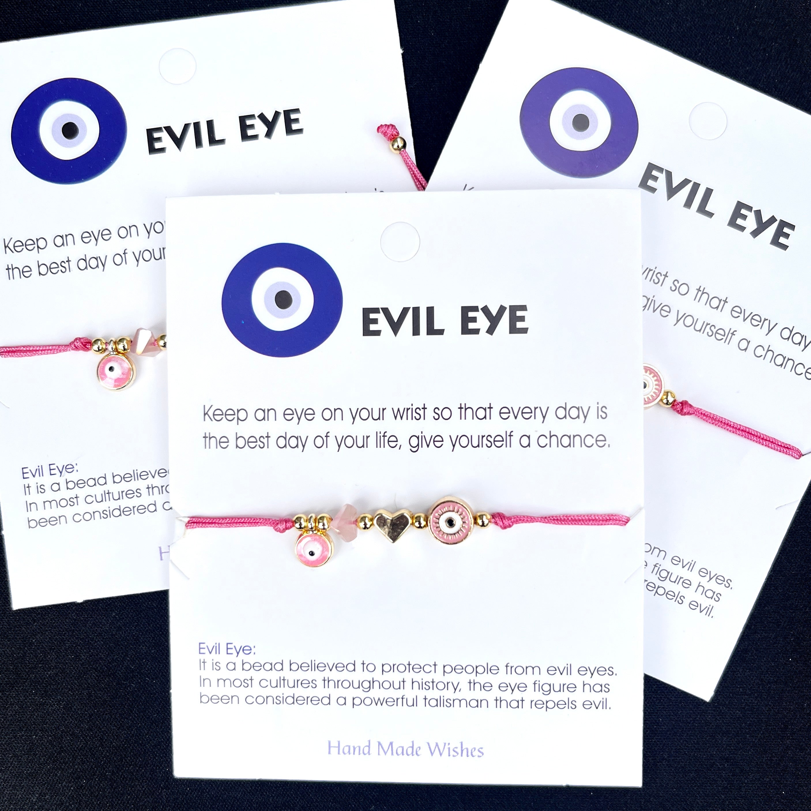 Card Bracelet | Evil Eye Bracelet Set | Gift for Her