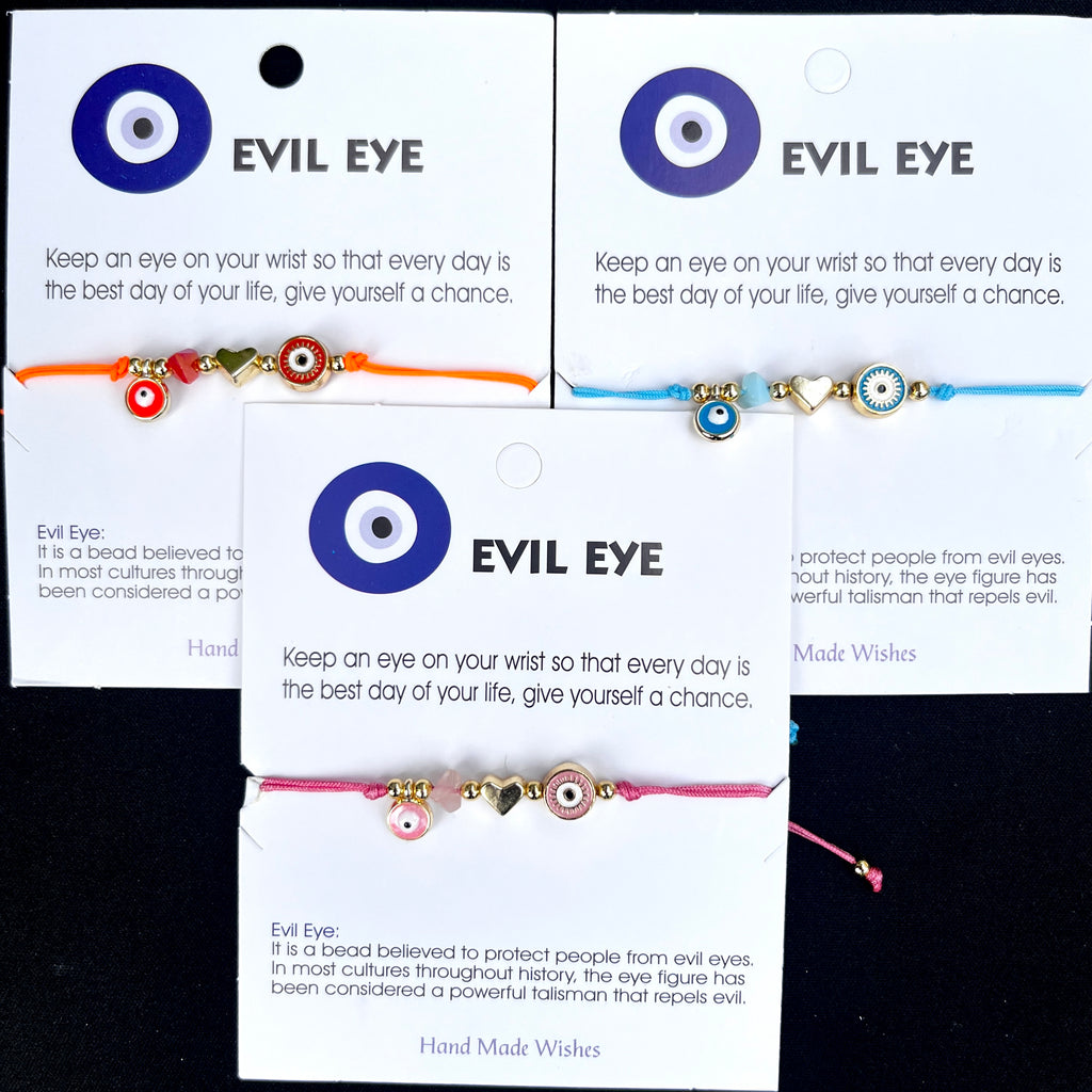 Card Bracelet | Evil Eye Bracelet Set | Gift for Her