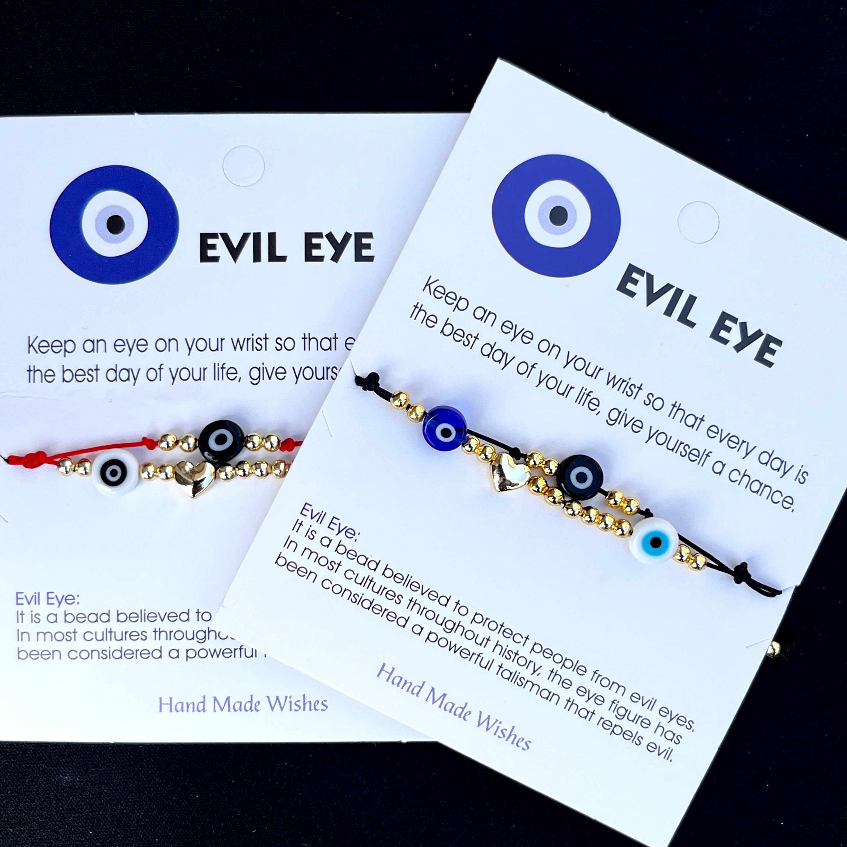 Card Bracelet | Evil Eye Bracelet Set | Gift for Her 