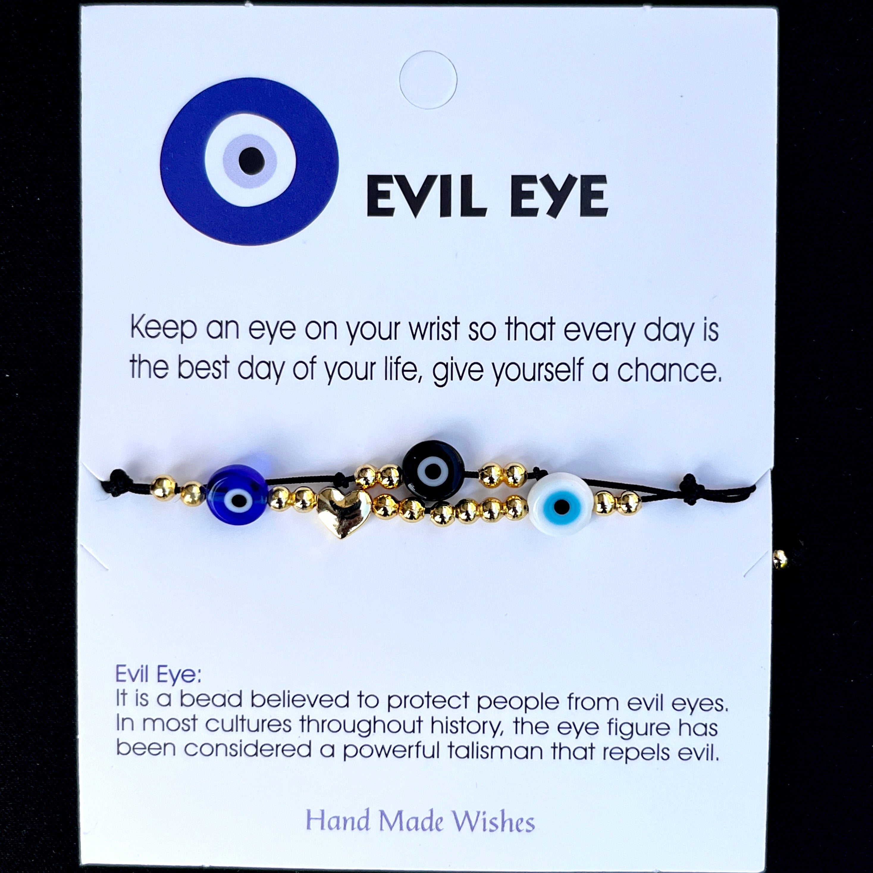 Card Bracelet | Evil Eye Bracelet Set | Gift for Her 