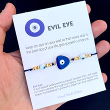 Load image into Gallery viewer, Card Bracelet | Triangle Evil Eye Bracelet Set | Protection
