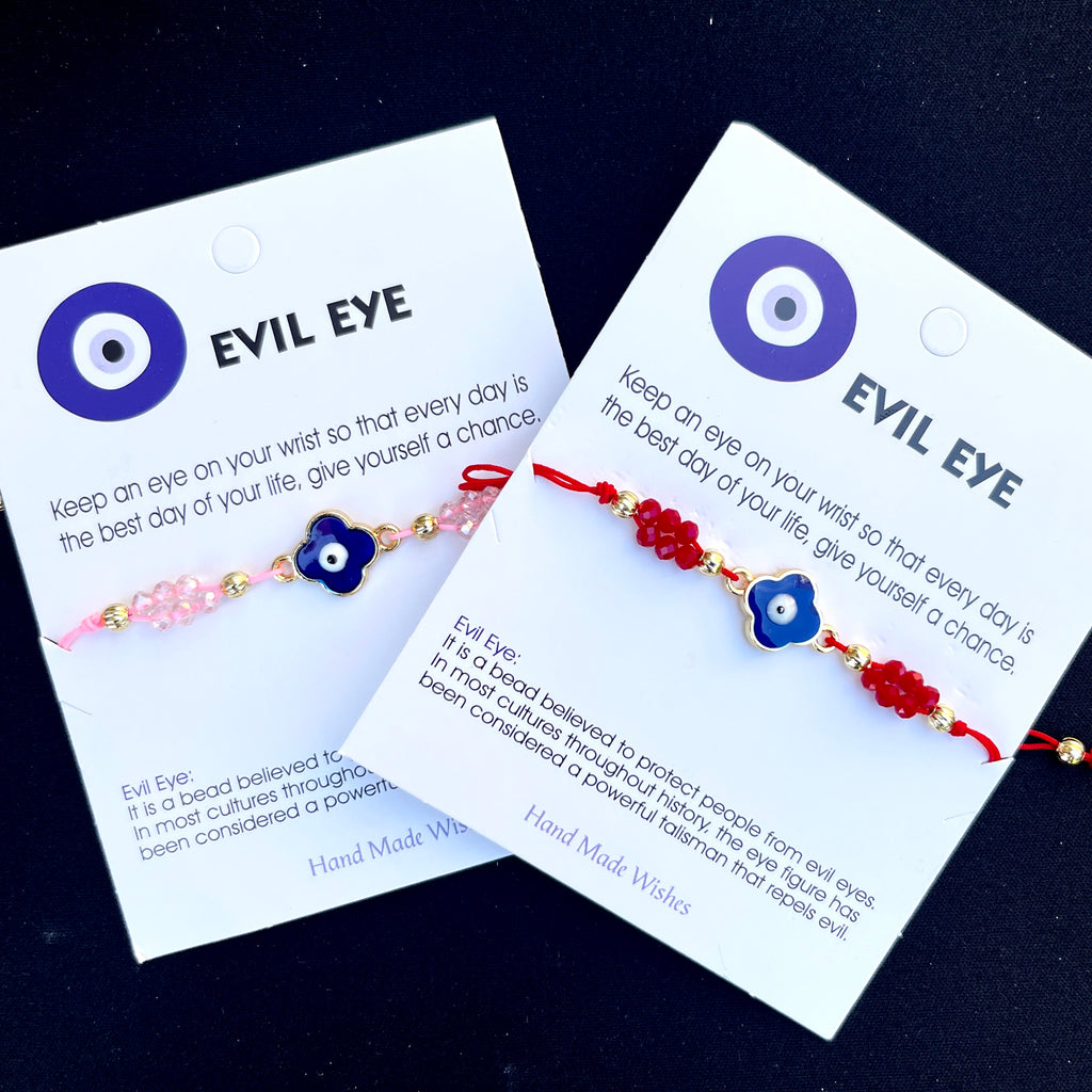 Card Bracelet | Evil Eye Bracelet Set | Gift for Her 