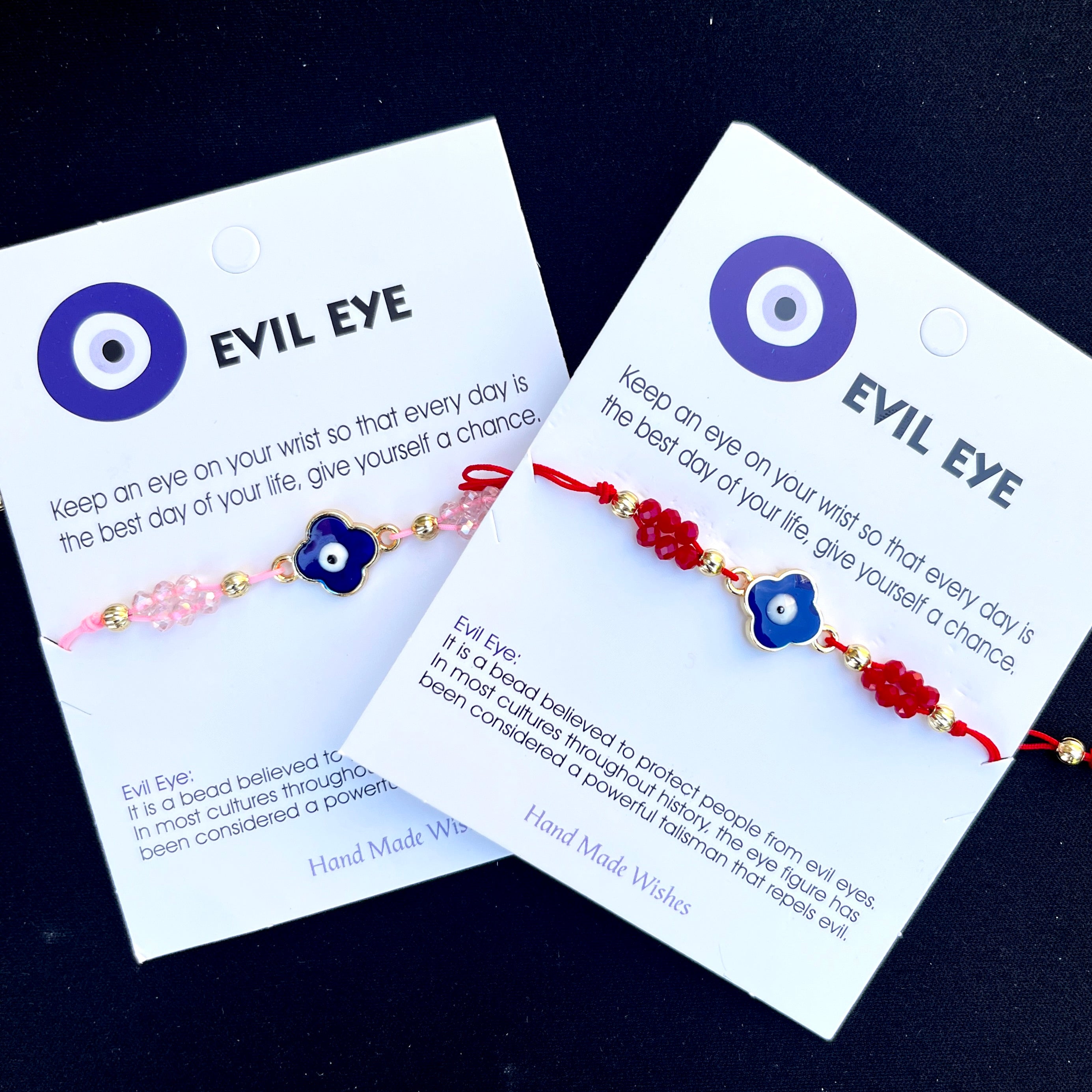 Card Bracelet | Evil Eye Bracelet Set | Gift for Her 