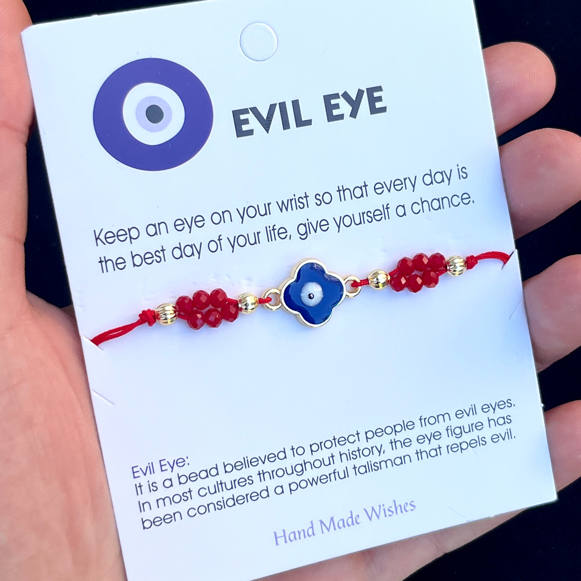 Card Bracelet | Evil Eye Bracelet Set | Gift for Her 