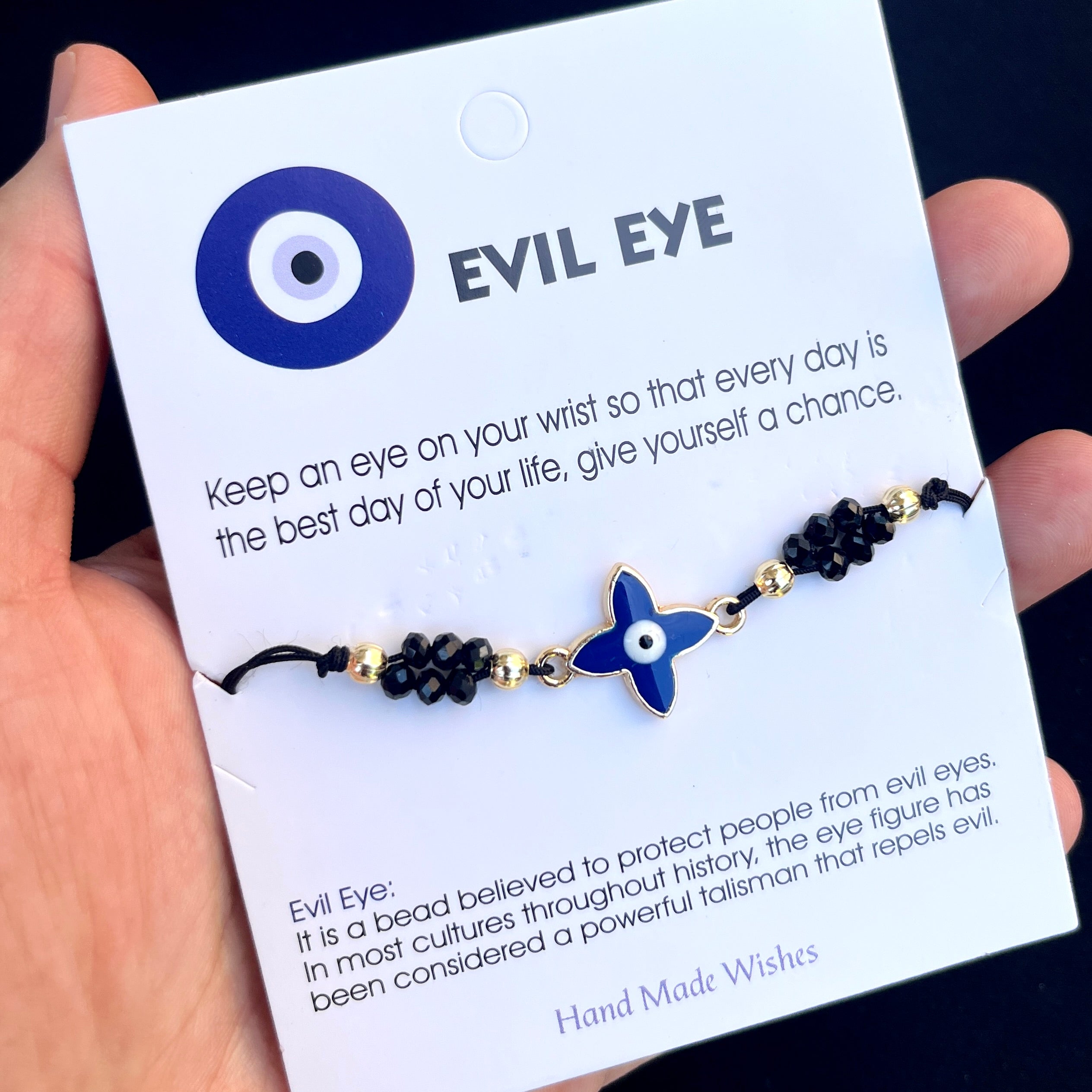 Card Bracelet | Evil Eye Bracelet | Protection for Her 