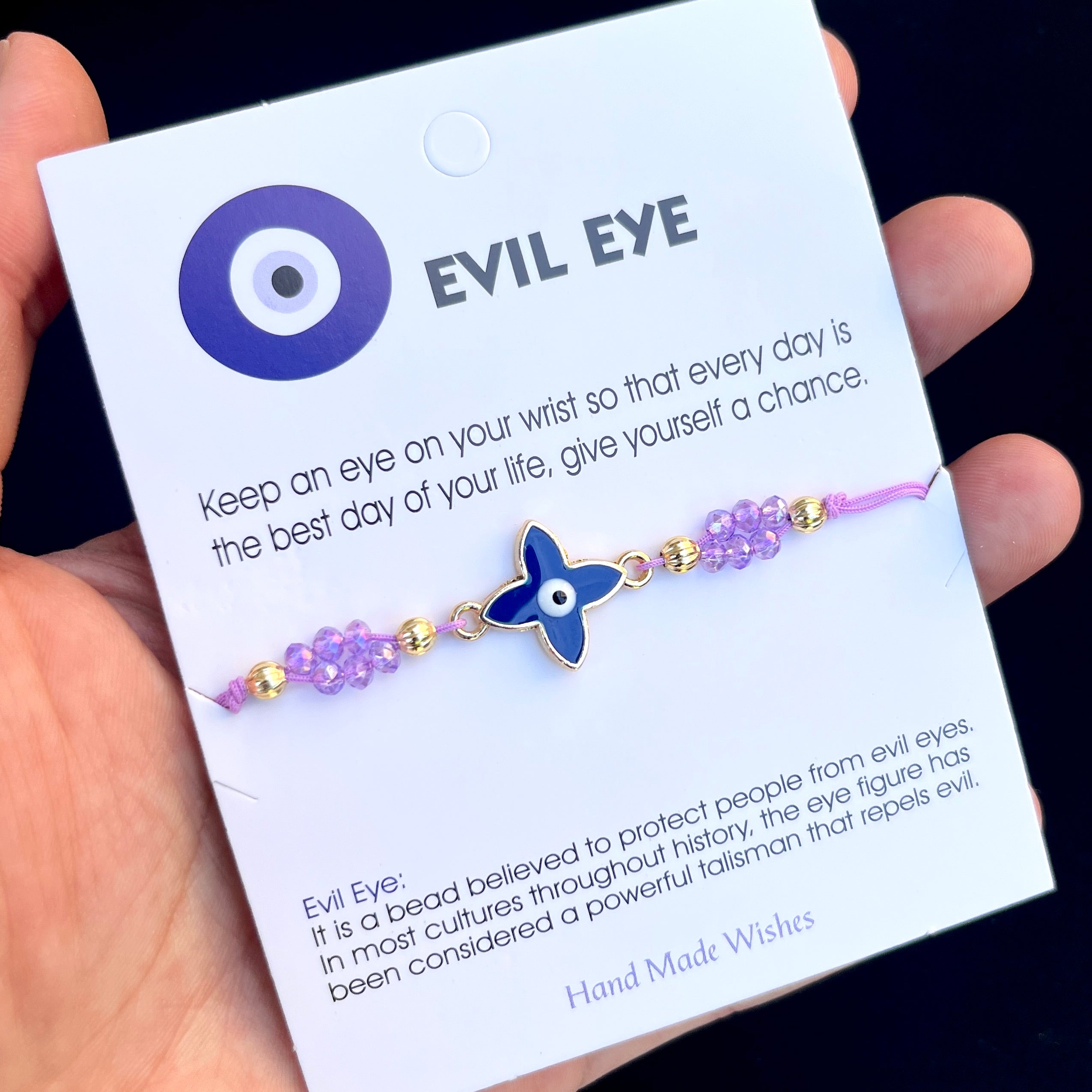 Card Bracelet | Evil Eye Bracelet | Protection for Her 