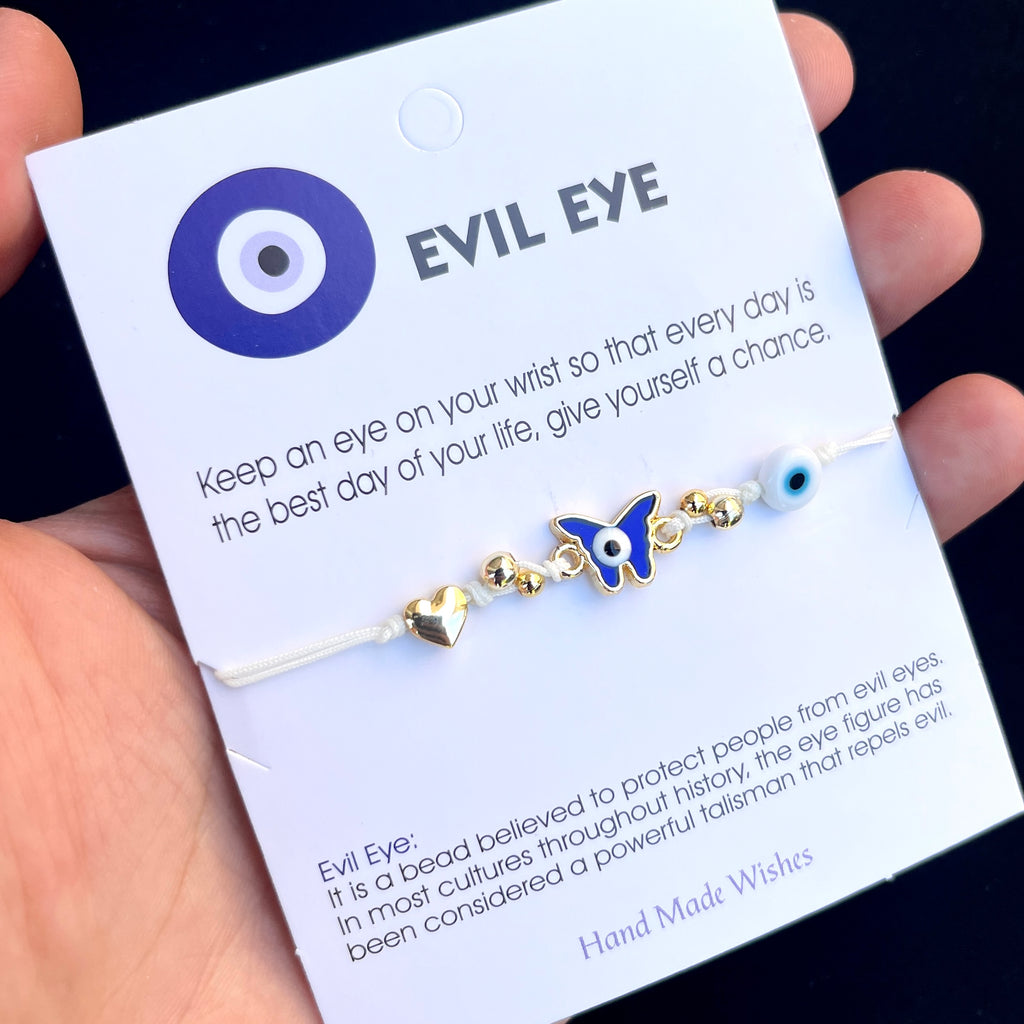 Card Bracelet | Evil Eye Butterfly Bracelet Set | Animal