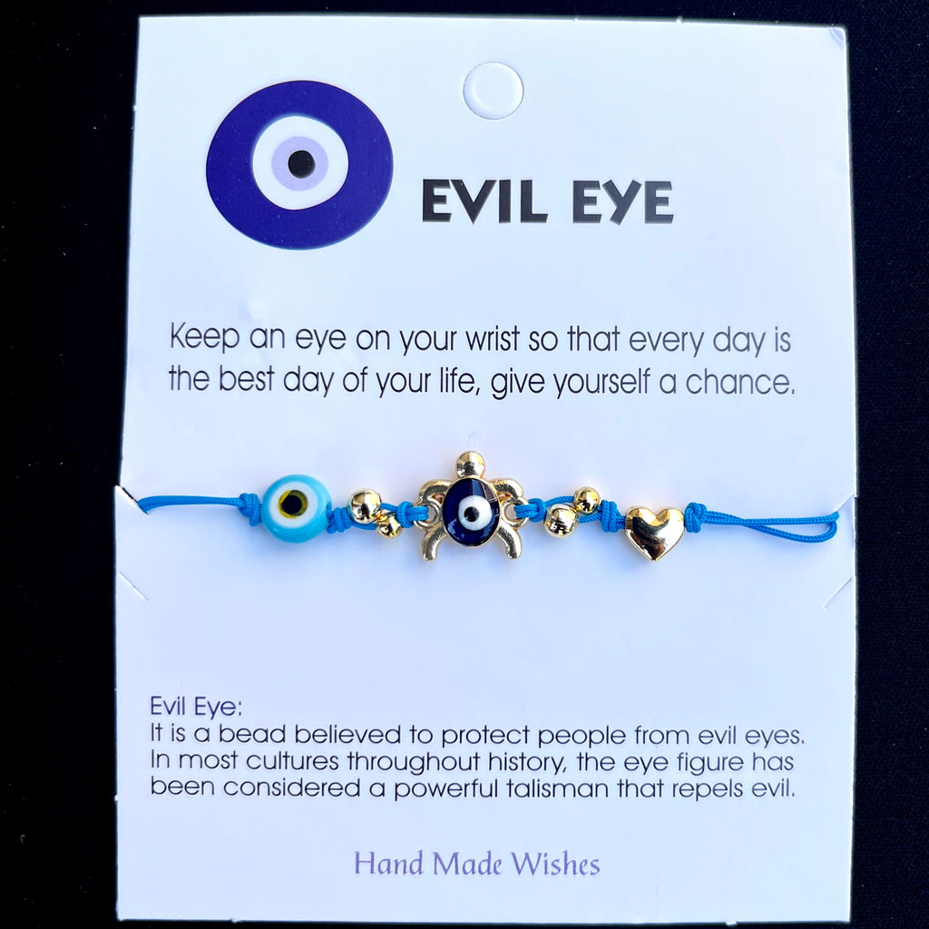 Card Bracelet | Evil Eye Turtle Bracelet Set | Animal Gift