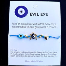 Load image into Gallery viewer, Card Bracelet | Evil Eye Turtle Bracelet Set | Animal Gift
