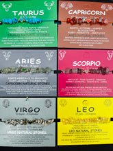 Load image into Gallery viewer, Zodiac Natural Stone Bracelet |Ready Card Display | 12 Signs
