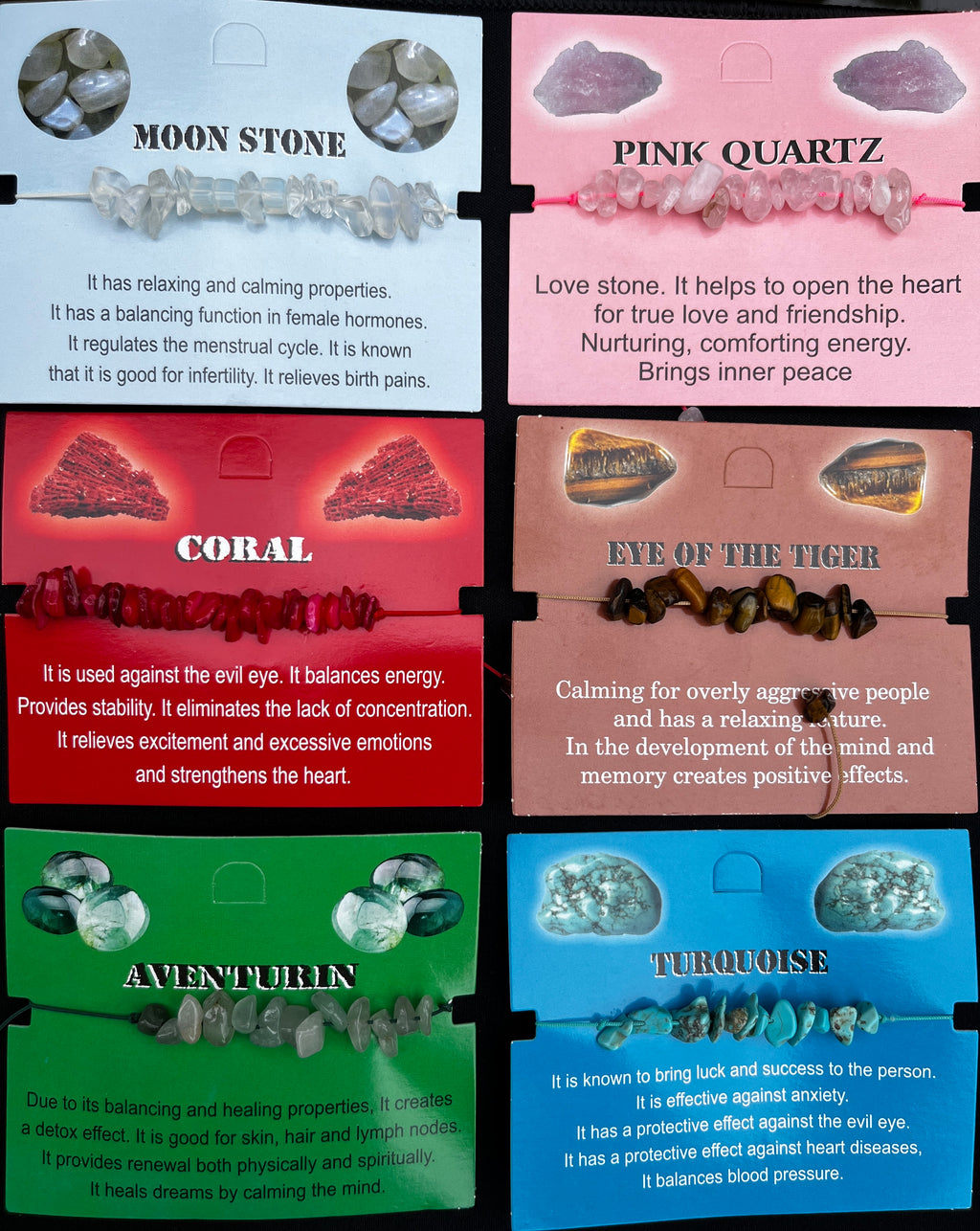 Card Bracelet | Natural Stone Jewelry | Gift-Ready Display