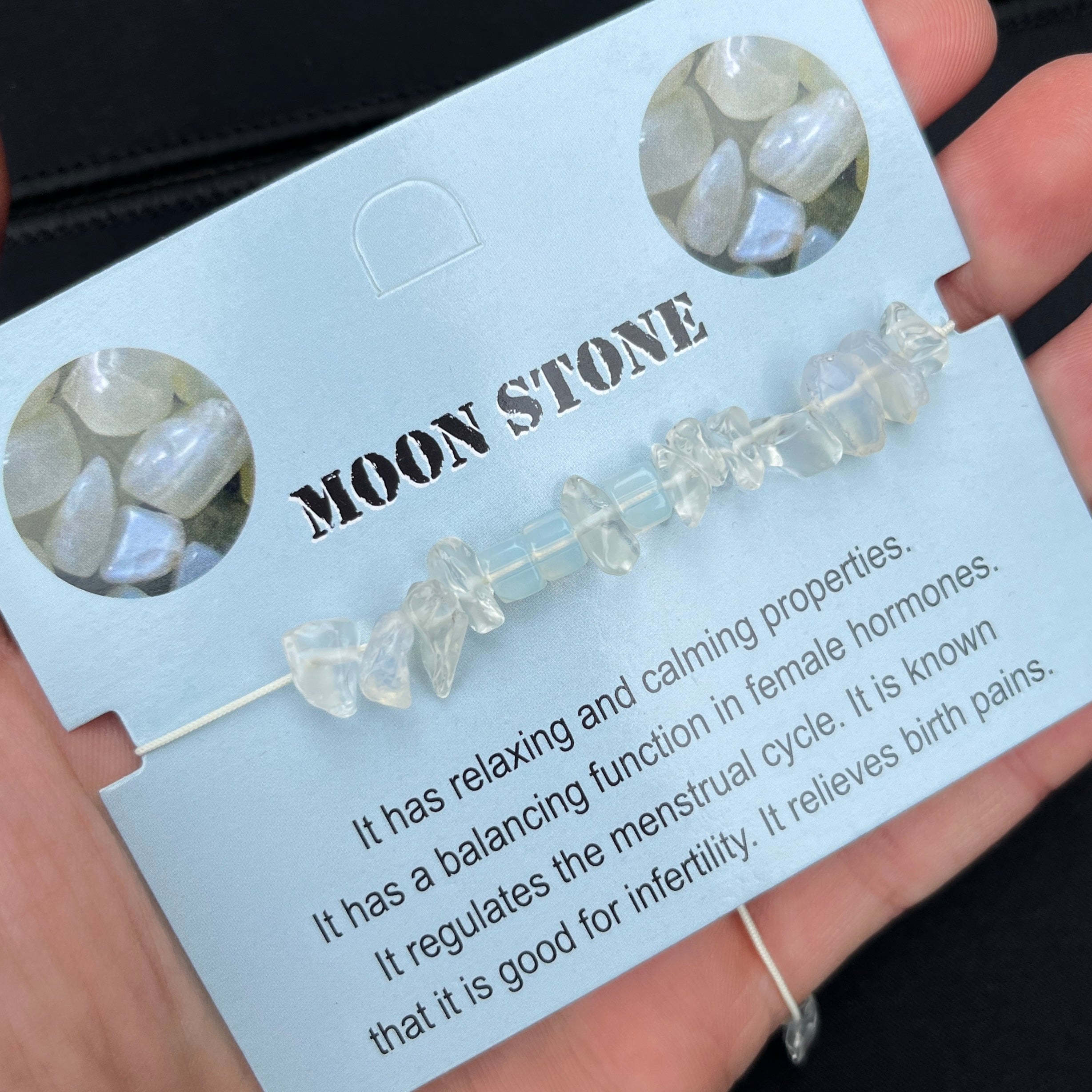 Card Bracelet | Natural Stone Jewelry | Gift-Ready Display