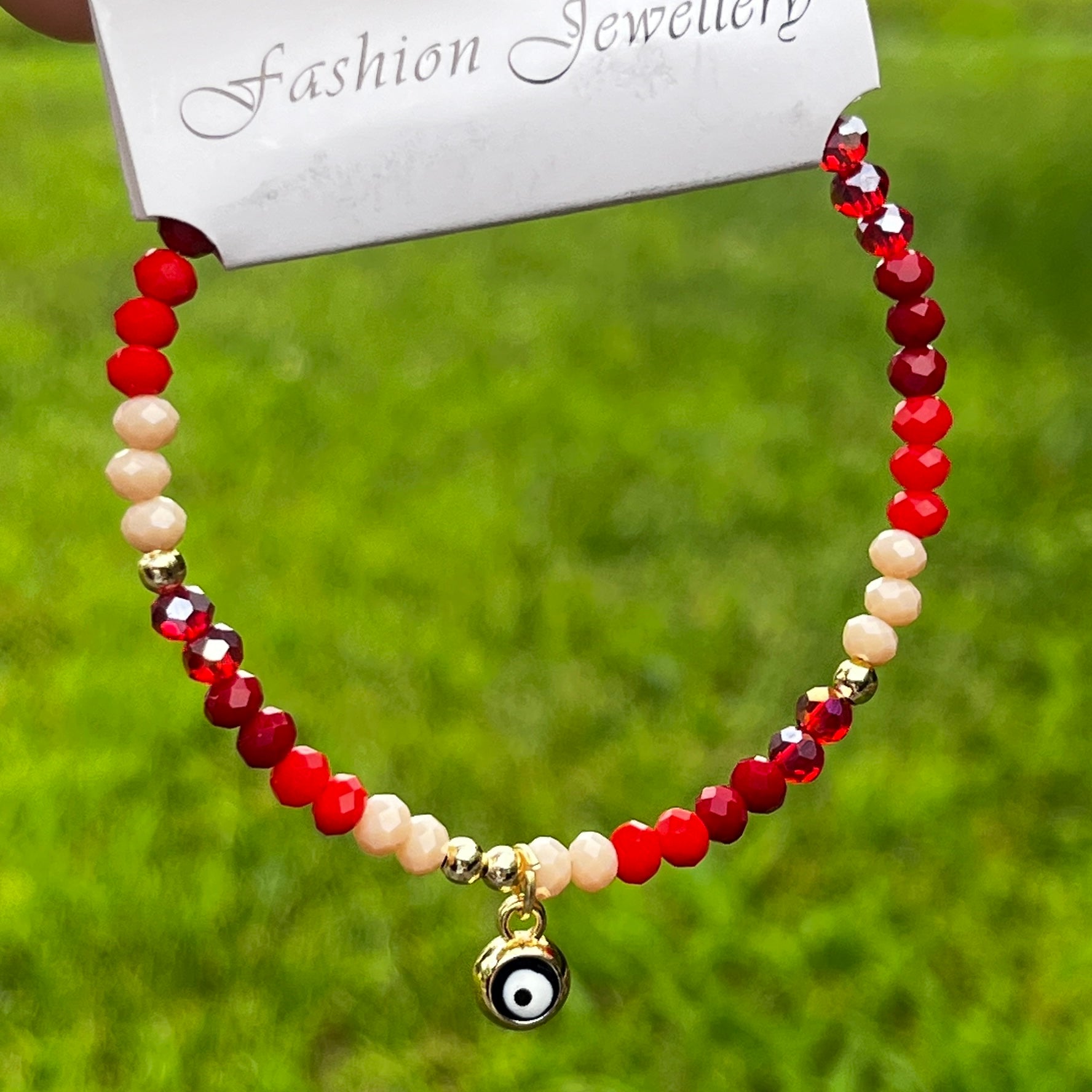 Crystal Chain Bracelet | Evil Eye Charm Gift | 8 Color Options