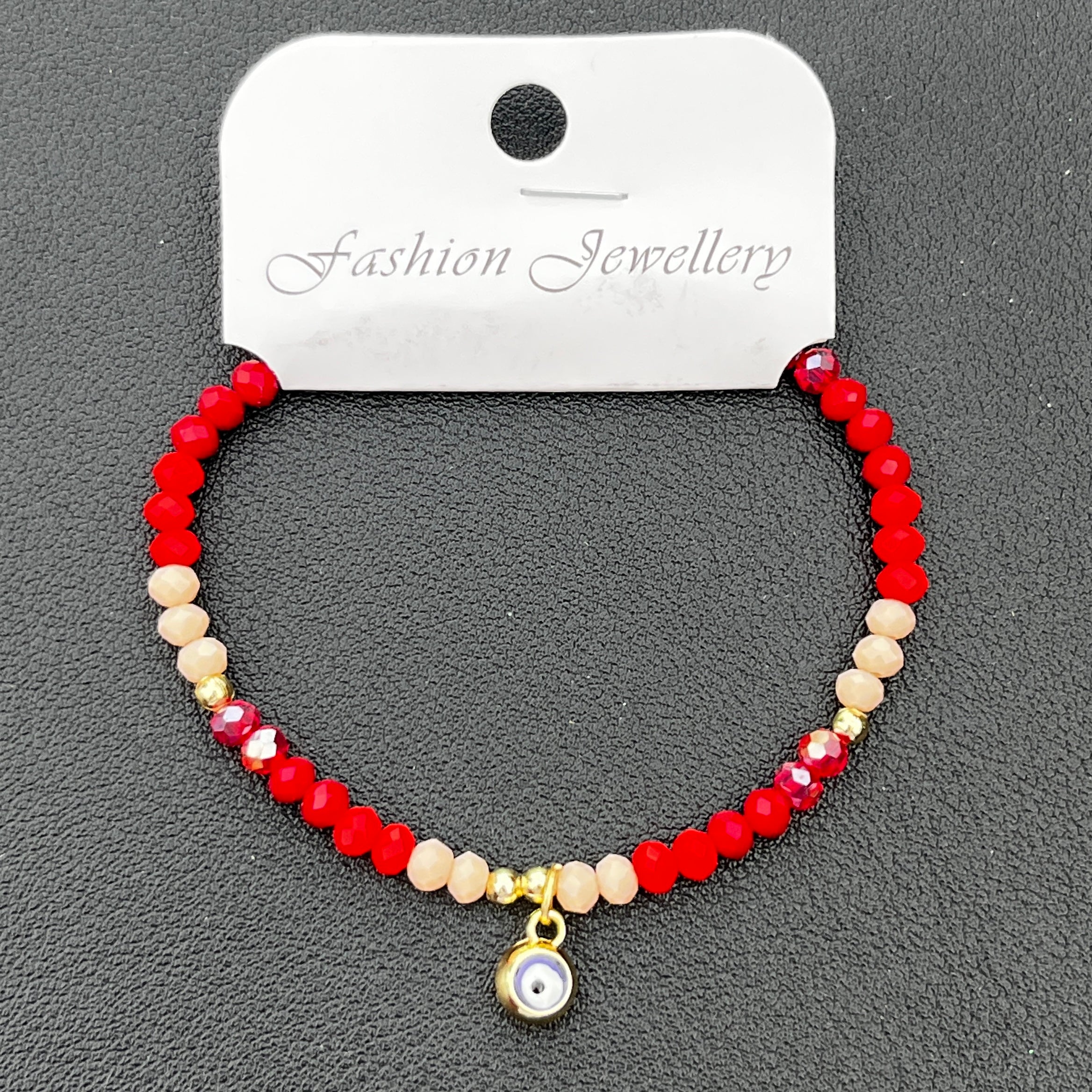 Crystal Chain Bracelet | Evil Eye Charm Gift | 8 Color Options