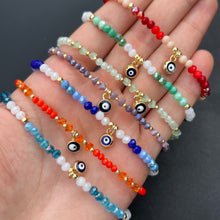 Load image into Gallery viewer, Crystal Bracelet | Evil Eye Charm Gift | 8 Color Options
