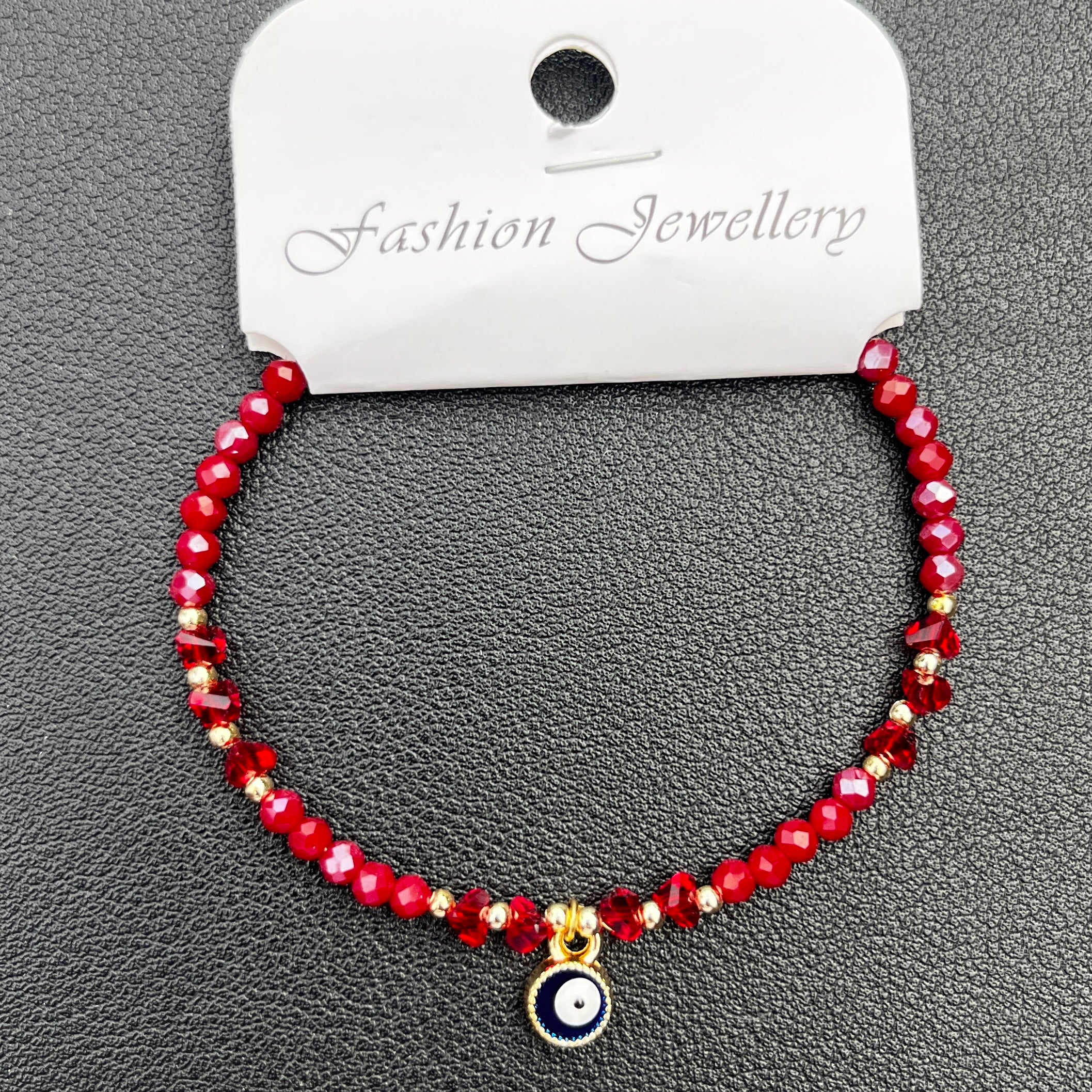 Crystal Chain Bracelet | Evil Eye Charm Gift | 8 Color Options