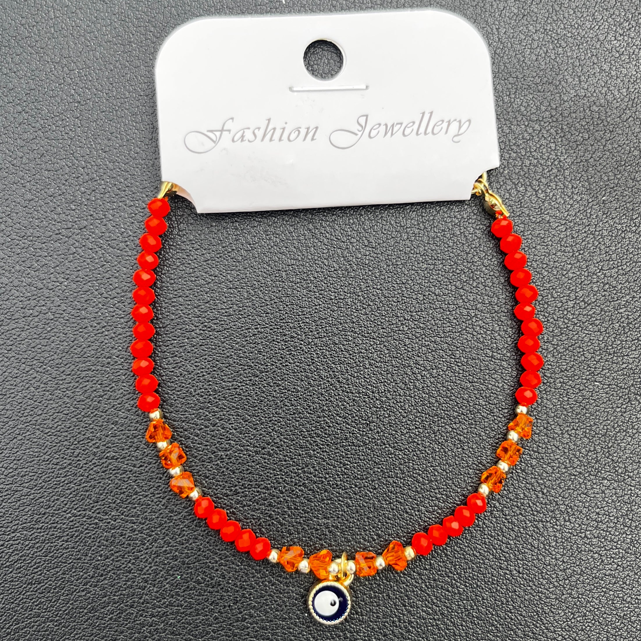 Crystal Chain Bracelet | Evil Eye Charm Gift | 8 Color Options