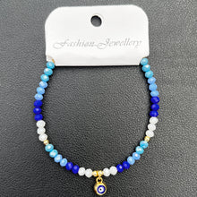 Load image into Gallery viewer, Crystal Bracelet | Evil Eye Charm Gift | 8 Color Options
